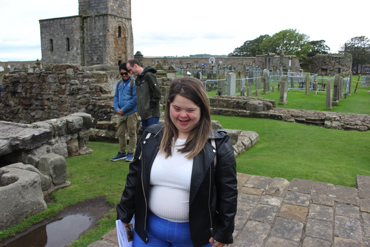 Young parishioner from Penicuik enjoying the tour around St Andrews Cathedral grounds